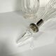 Pair of crystal decanters with solid silver mounts