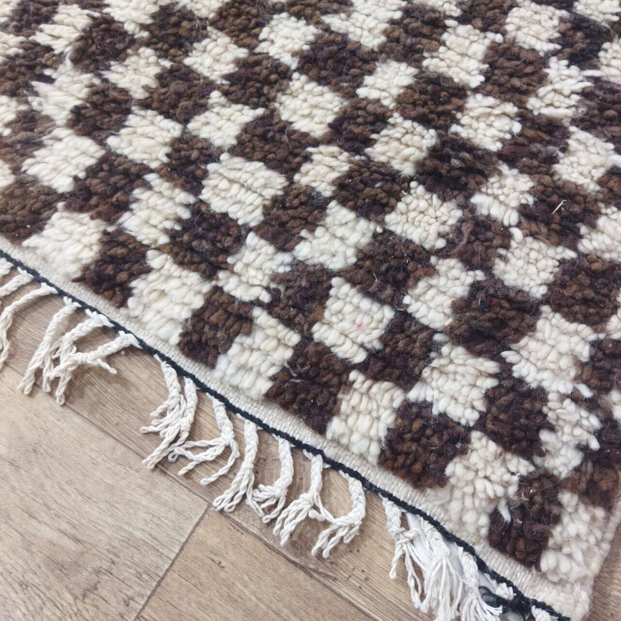 Handmade wool Berber rug 300X195 cm