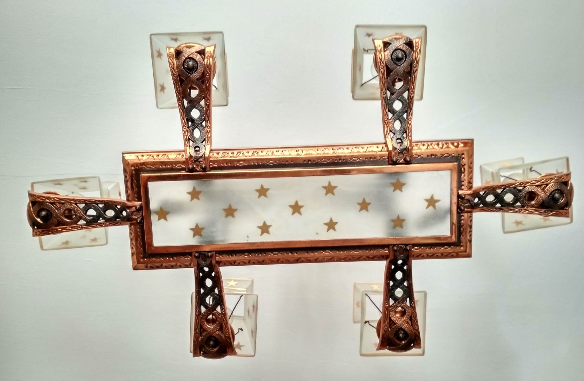 Lustre rectangulaire 8 feux