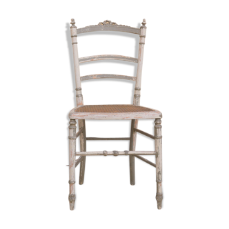 Napoleon III wooden and canning chair, 1920s