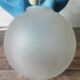 Blue ceramic hand lamp