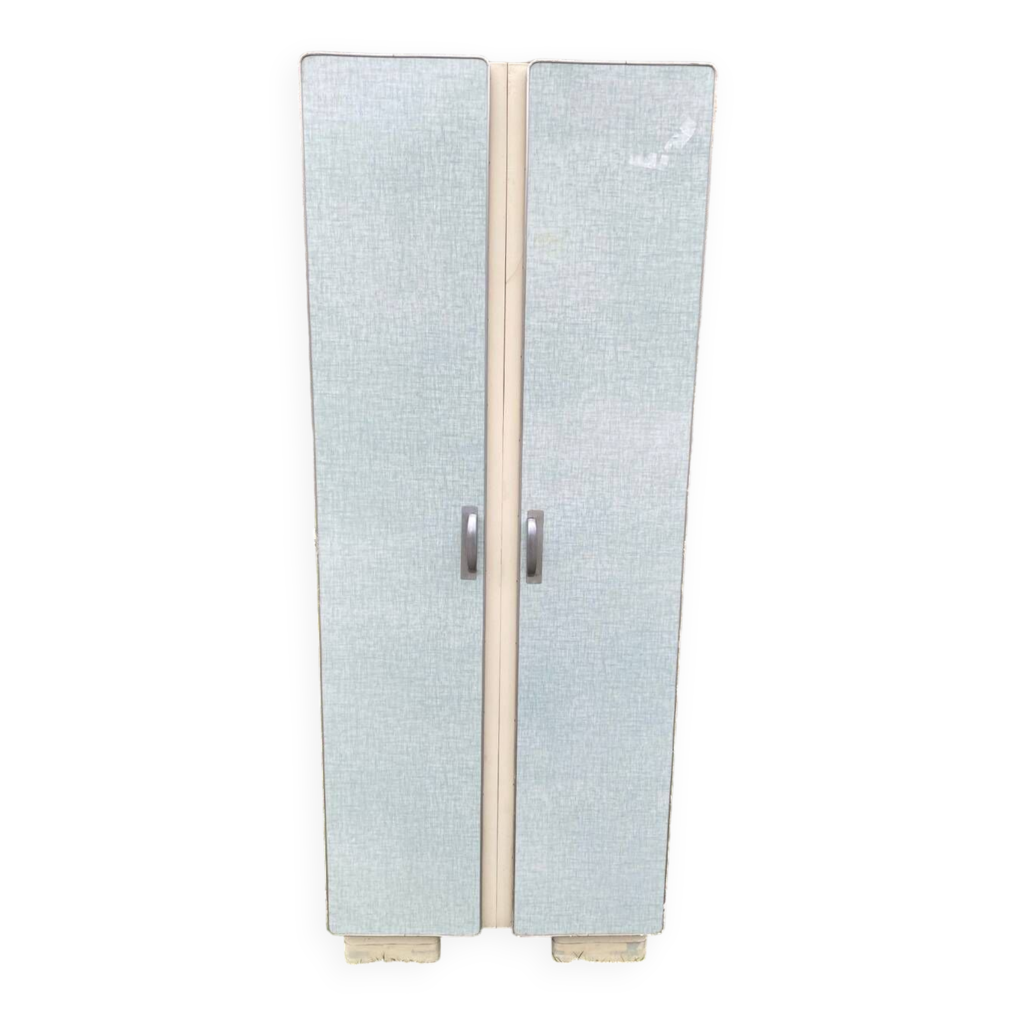 Armoire vintage en Formica bleu (vert d’eau)