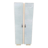 Armoire vintage en Formica bleu (vert d’eau)