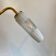 Applique tulipe vintage en verre blanc et transparent