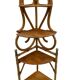 Magnificent 1960s French rattan corner shelf.
