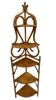 Magnificent 1960s French rattan corner shelf.