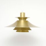 Lampe Frandsen dorée, Danemark années 1970