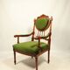Fauteuil vintage style classique vert oregano XIX siècle