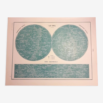 Old sky map from 1928