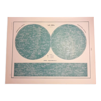 Old sky map from 1928