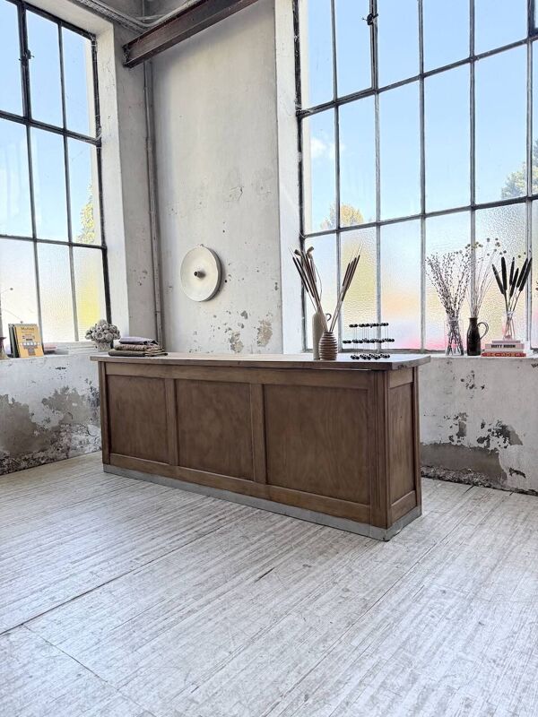 Comptoir de commerce noyer 2m5