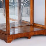 Restored Biedermeier Display Cabinet, Walnut, Polish, Spruce, Czech, 1830s
