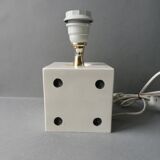 Pied de lampe en forme de dé à jouer, années 80