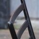 Rocking- vintage flesh blackened wood and rope Italy 1960