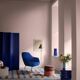 Royal blue shell chair