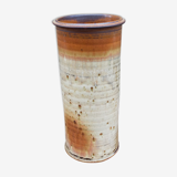 Potter's top cylinder vase in enamelled sandstone