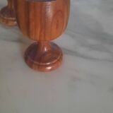 Set of wooden egg cups