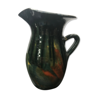 Former vintage 70s vintage green ceramics pitcher