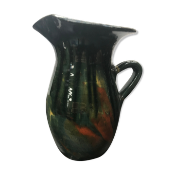 Former vintage 70s vintage green ceramics pitcher