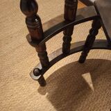 old turned wooden library staircase