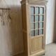 Antique display cabinet in oak and walnut, Louis XVI style.