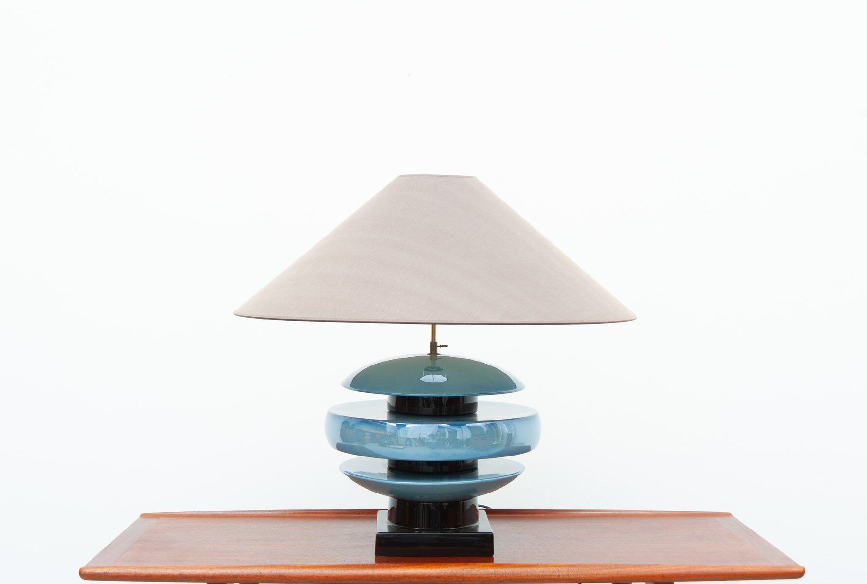 Large Shanghai ceramic lamp by François Chataîn, 1980s