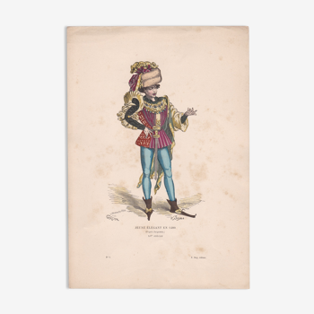 Une illustration image costumes de Paris : Seigneur  issue Edit : F . Roy   1876  à 1880  environ