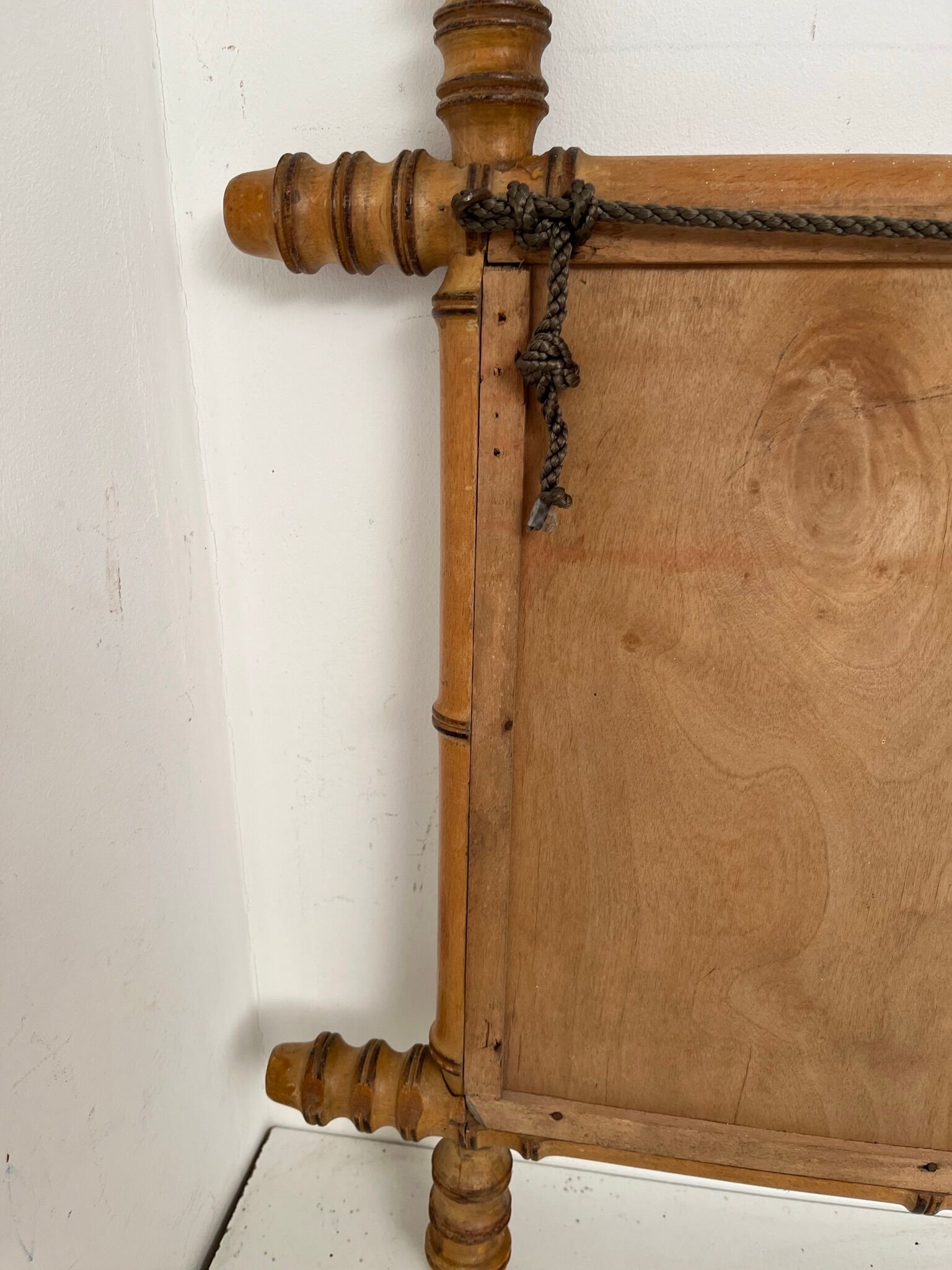 Turned wooden mirror bamboo style 1900s