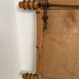 Turned wooden mirror bamboo style 1900s