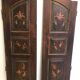 Old double door painted wood