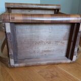 Art Deco curved wood console