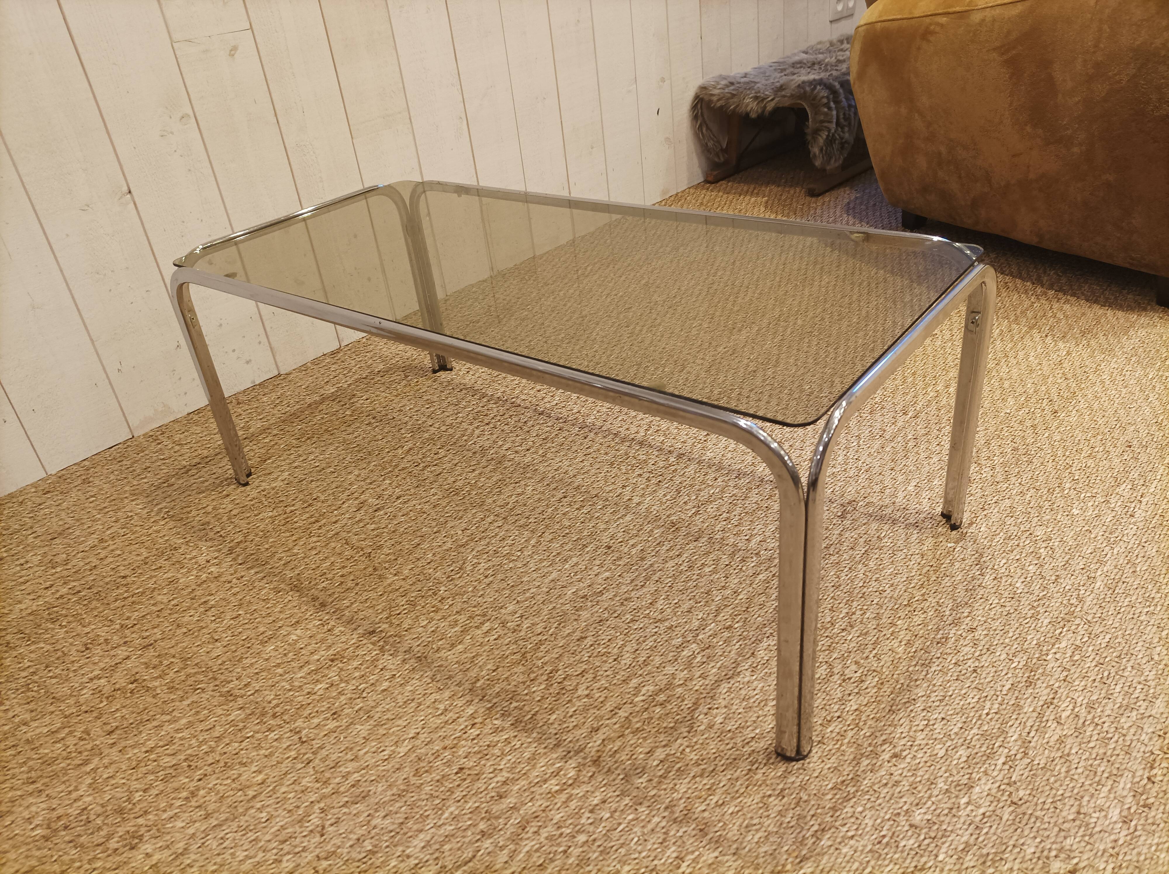 Vintage glass coffee table
