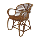 Mid Century Rattan Side Chair, 1960s