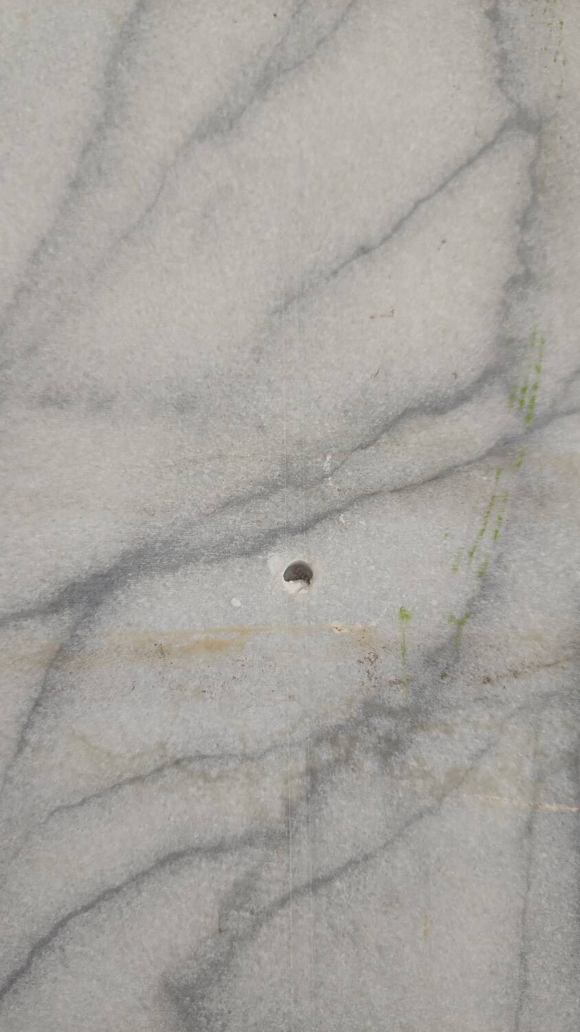 Cast iron and marble bistro table