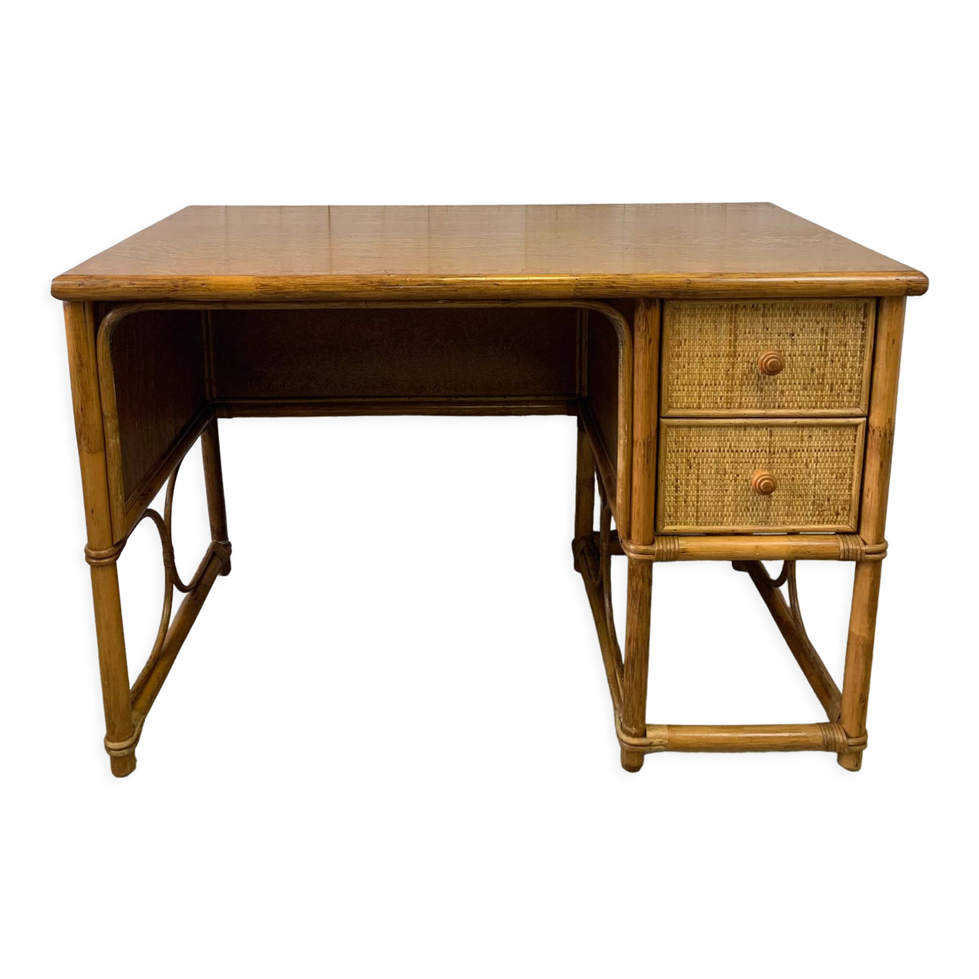 Vintage rattan desk