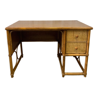 Vintage rattan desk