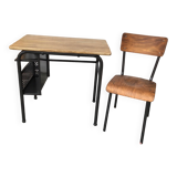 School desk and chair