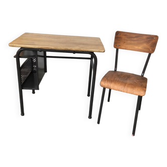 School desk and chair