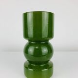 Green glass vase in Scandinavian style