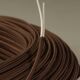 Bronze lamp, new 2M fabric cable, jute lampshade