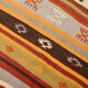 3x9 Striped Kilim Runner, Wool Runner Rug, 74x263Cm