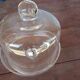 Old glass cake dome on a stand