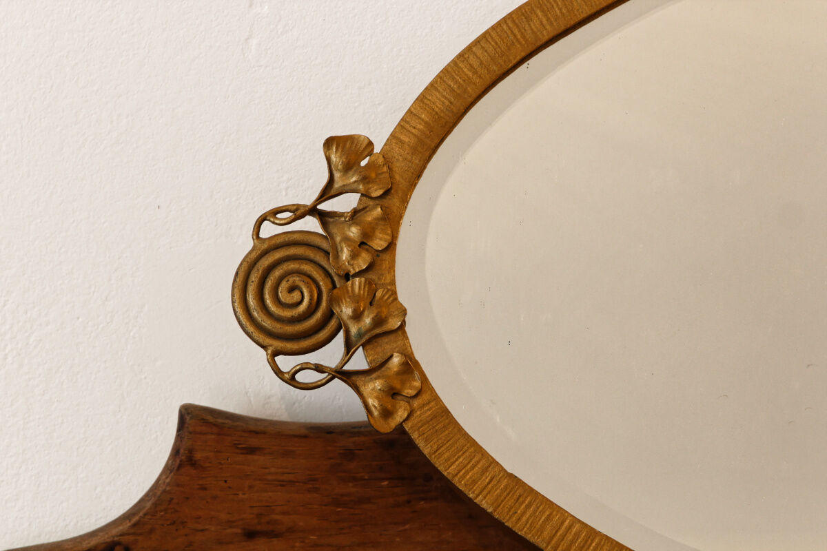 Art Nouveau beveled mirror