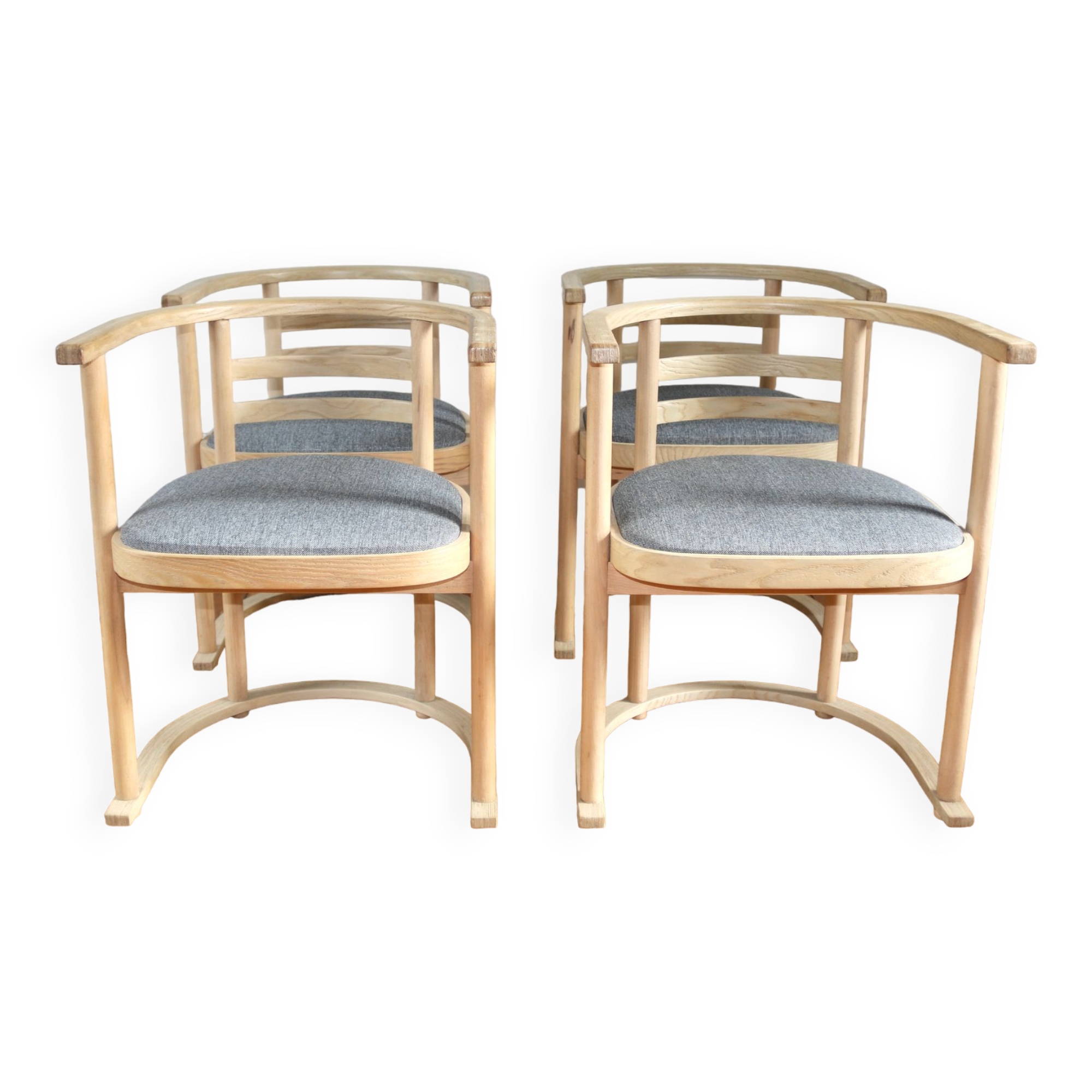 4 vintage Danish Bauhaus armchairs