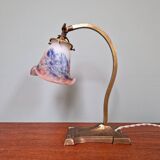 Art Deco desk lamp, signed Le verre Français, 1920s-30s