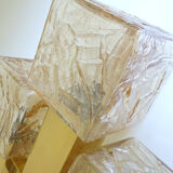 Wall lamp vintage kalmar austria, brass & glass, 70s