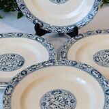 8 assiettes plates Salins Terre de Fer modèle François Ier