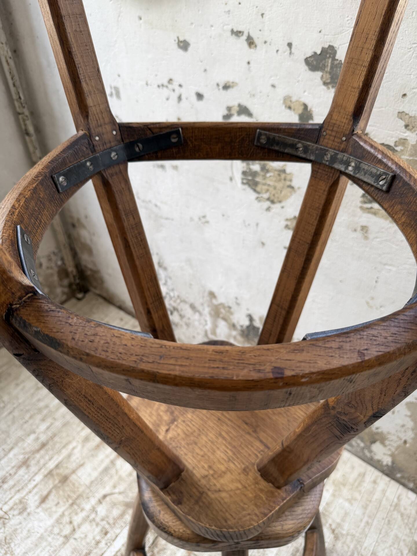 Pair of Henri Bataille stools in oak
