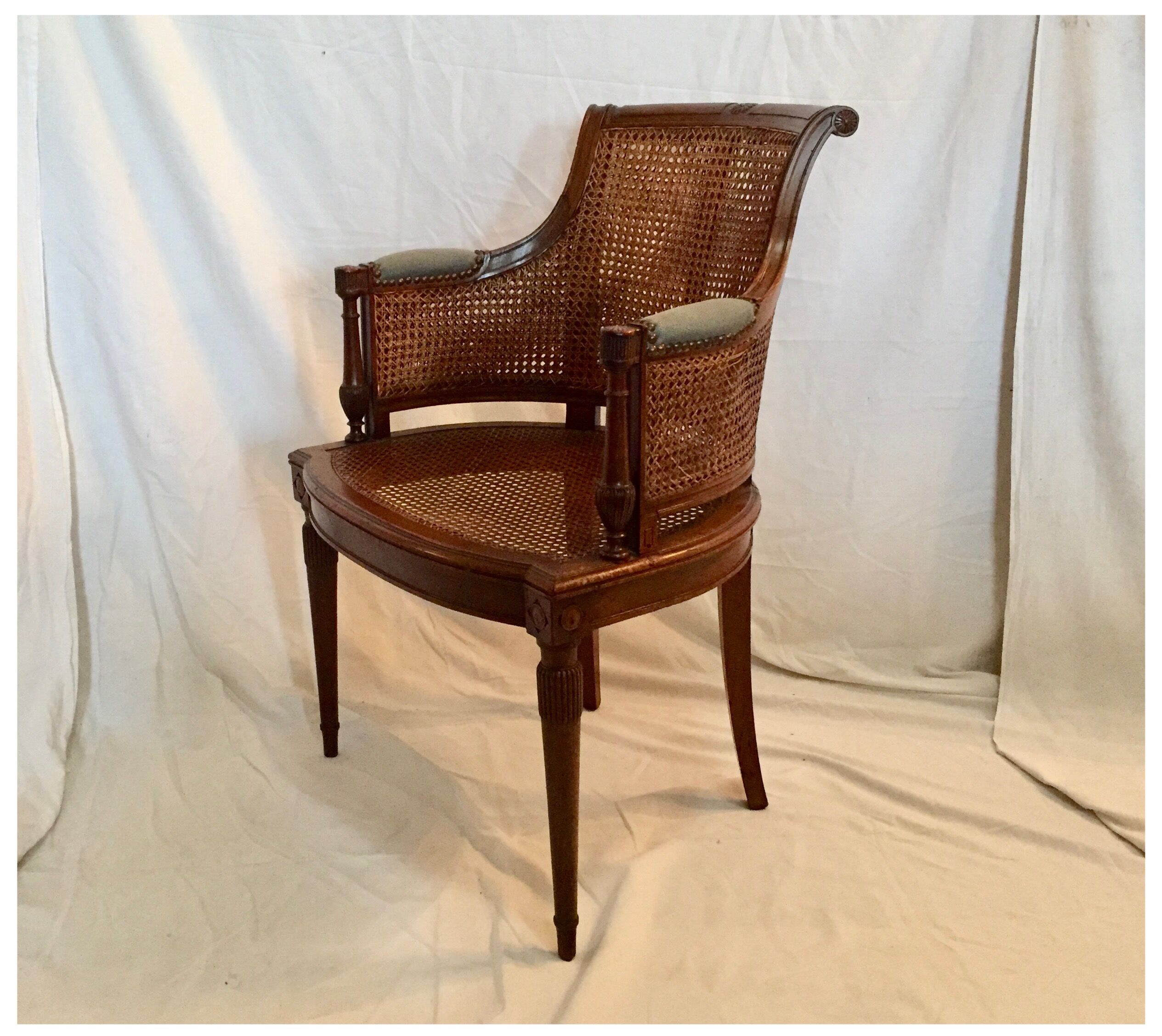 Caninboard office chair, 19th century