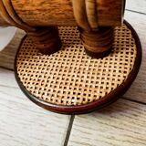 3 rattan and opaline wall lights